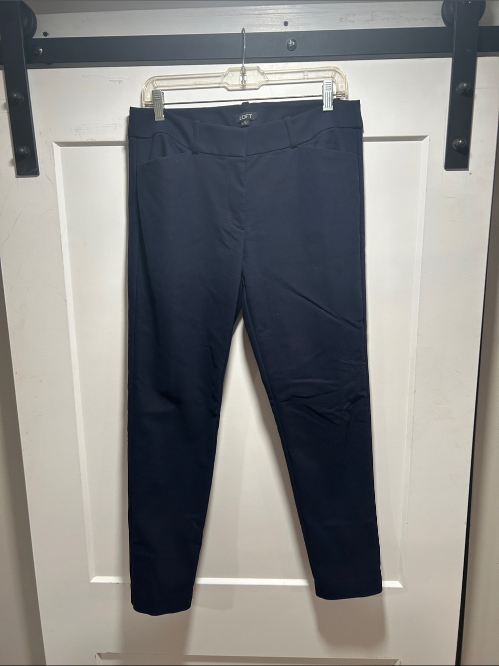 LOFT Dark Navy Cropped Slim Ankle Pants